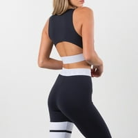 Ženska trenerka joga set Sportski odijelo Top gamaše koje prozrači za trčanje fitness m