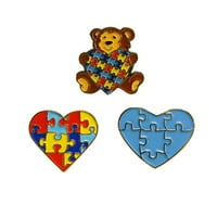 Podesite informiranje o autizmu Heart Colorful Puzzle rever igle 3P016
