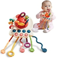 Myclong baby igračke na mjesecima, senzorijski i Montessori igračke za godinu, hobotnice vuču guzice,