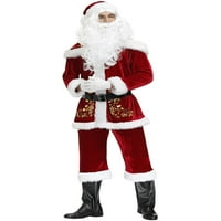 Gulirifei Božić Santa Claus kostim Santa odijelo Odrasli muškarci Žene Santa klauzula Kostim za muškarce