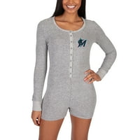 Ženski pojmovi Sport Sivi Miami Marlins Venture džemper ROMper