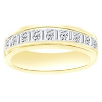 Bijeli prirodni dijamantni prsten u 14K žutom zlatu
