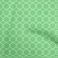 Onuone pamučne kambričke lagane zelene tkanine Geometrijsko oblikovanje prestajenog materijala Ispisuje