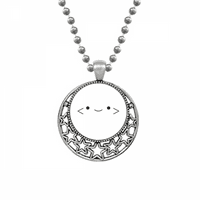 Divno ogrlice za izraz za lice na licu Privjesak retro mjesec zvijezde nakit