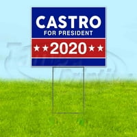 Castro za predsjednički dvorišni znak, uključuje udjel metalnih koraka
