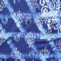 Celestial Batik Tapisesty Pamučna prekrivača 108 108 Queen-King blue