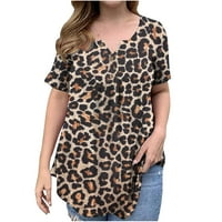 Zunfeo Ženska majica Clearence Plus size - bluza pulover vrhove tiskane bez rukava svježe odabrane modne