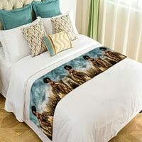 Afrička žena s divljim leopard krevetom za posteljinu posteljinu od posteljine