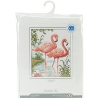 Brojani Cross Stitch Kit 10,25 x12.25 - Flamingos