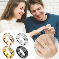SKPBlutn prstenovi za žene djevojke titanijum čelik Dvostruki dijamant Korejski stil dijamantski par