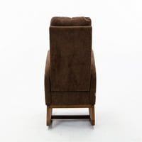 Moderna stolica za ljuljanje tkanine sa podstavljenim sjedalom, čvrstom drvenim okvirom za ljuljanje