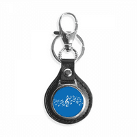 Energetic 5-le osoblje plavo prsten za ključeve ključeva ključeva kuka kože