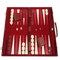 Deluxe Backgammon set - maroon