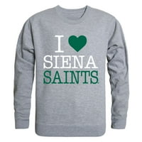 Love Siena College Saints Crewneck Pulover Duks Duks Heather Sivi medij
