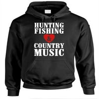 Riba i zemljana muzika - Fleece pulover Hoodie, crna, velika