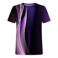 Majica kratkih rukava za muškarce Lines Lines 3D digitalni grafički ispis Muške ljetne košulje Okrugli