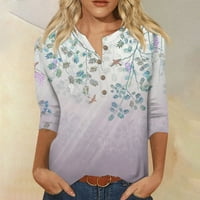 Košulje za žene za žene Slatko cvijeće Ispiši grafički tees bluze casual plus veličina osnovnih vrhova