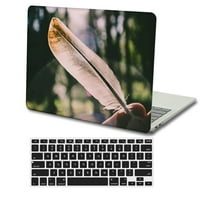 Kaishek Hard Case za Macbook Pro S sa mrežnom ekranom + crna poklopac tastature - A1398, perjana serija