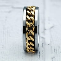 100s nakit spinner kubanski lančanik volfram prsten za muškarce žene vjenčane veze 6-