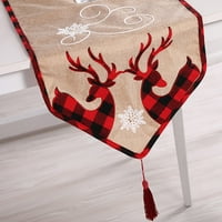Annuirheih božićni ukras stolnjak božićni dvostruki jeleni stolnjak božićne ukrase pribor za božićne