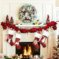 Božićne čarape, 18 Klasične velike božićne čarape ukrasi za porodični božićni praznični dekor