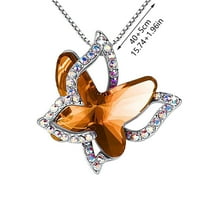 Sawvnm Great Gift dame Kristalno leptir ogrlica s višebojni modni privjesak ogrlica