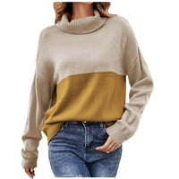 Labavi džemper za žene Print Crew vrat Ležerne prilike plus veličina pulover s dugim rukavima