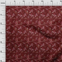 Onuone pamučna kambrska tamno crvena tkanina cvjetna umjetnička šivaća tkanina od dvorišta otisnuta
