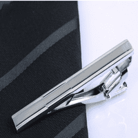 Rush Met Metal Siliver Tone Jednostavna kravata kravata Clap Clip Best Xmas Gift S495