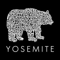 POP ART WOGE'S OPLAN BASEBALNA WORD ART majica - Yosemite Bear