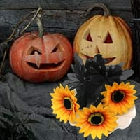 Dekoracija lažna cvijeća simulacija suncokreta za suncokrete Halloween isporučuje crno žuti narančasti