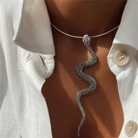 Zmijska ogrlica nakit za žene Snake Choker ogrlica od ogrlice od ogrlice za zmijske ovratnike Clavicle