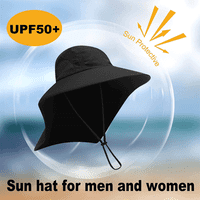 Opseg šešira na otvorenom i ženska krema za sunčanje, suncobran, prozračan ribolov šešir - crni