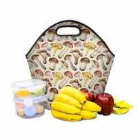 Neoprene ručak Tote torba akvarelne gljive besprijekorno uzorak za višekratnu izolirani hladnjak prijenosni