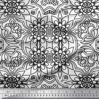 Soimoi Rayon Crepe tkanina cvjetna i marokanska damaska ​​etnička tiskana tkanina od dvorišta široko