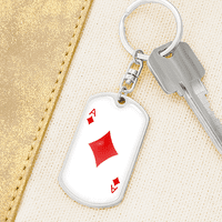 Ace of Diamonds kockač sa tipkovnicama od nehrđajućeg čelika ili 18K zlatni tag za pse