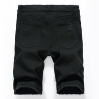 Giligiliso patentni elastični slatki povremeni traper kratke hlače za reprodukciju snimljene muške hlače