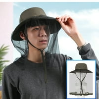 Ribarski šešir sunčani šešir anti-komartni glavi neto na otvorenom ribar sa skrivenim mrežama