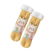 Wofedyo čarape za žene Žene Zimske životinje Štampanje eleta zadebljane koraljne elton pamučne čarape