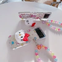 Sanrio Hello Kitty 3D Plish futrola za ručno lančana futrola za Samsung Galaxy Z Flip 5g zflip zflip