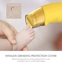 Bebi trimmer noktiju električni, brisači za nokte za bebe sa poklopcem za brušenje i LED svjetlo, dječji