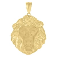 10KT zlatna dvotonska mens lava HT: W: Privjesak za životinjskog šarma