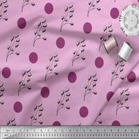 Soimoi Pink Japan Crepe Saten tkanina Dot & BERRIES Voće Ispis tkanina od dvorišta široko