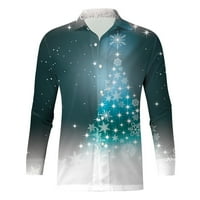 Dugme Dugi rukav Rusni Ležerne prilike dugih rukava Jesenski zimski božićni 3D tiskane majice Modne