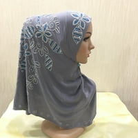 Živjeli američke žene Jedan muslimanska hidžab čipka Applička glava omotava šal šal sa rhinestones