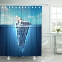 Iceberg lebdi u okeanu i vrhom i potopljeni tuš zavjesa