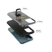 Ultra udarna zaštitna hibridna futrola sa priloženim ID-om kartice i prsten za iPhone Pro za iPhone