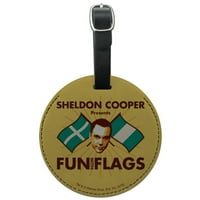 Teorija velikog praska Sheldon Cooper Zabava sa zastavama okrugle kožne prtljage kofer kofer za nošenje