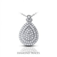 Dijamantni tragovi 2. Carat Ukupno prirodni dijamanti 18k bijeli zlatni pave i bezel Postavljanje težeg