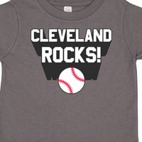 Inktastični Cleveland stijeni sa bejzbolom poklon dječaka majica ili majica mališana